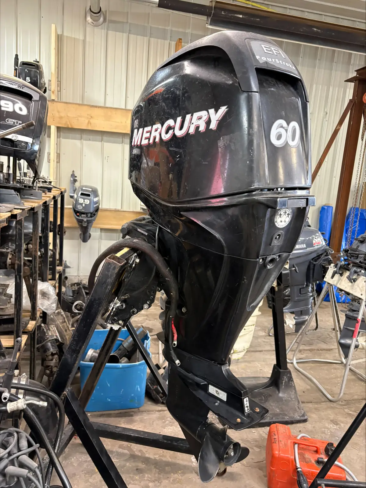 Used Mercury 60 EFI four-stroke outboard at Hartzel Marine in Dunnville